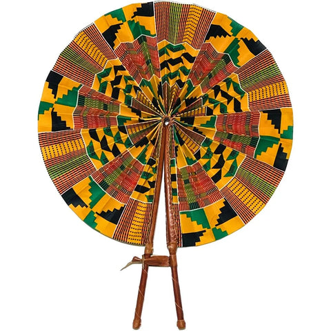 African Print Fan-Large