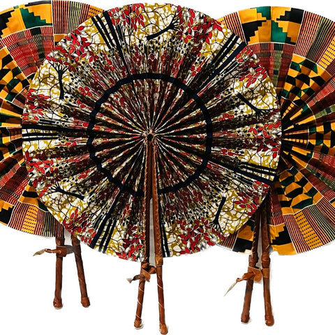 African Print Fans – Large Size
