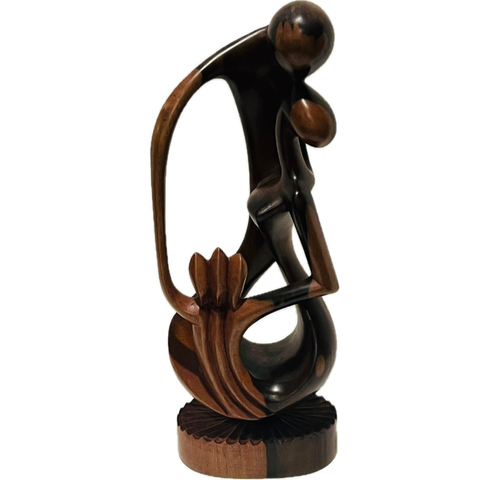 Family of 5 Sculpture - Ebony Wood