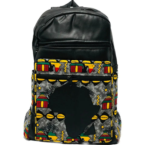 African Print Backpack