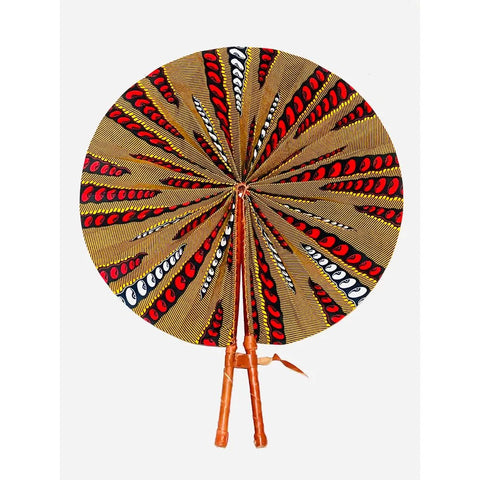 African Print Fan-Large