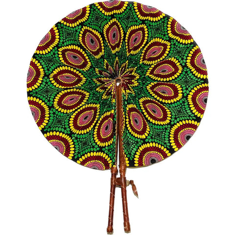 African Print Fan-Large