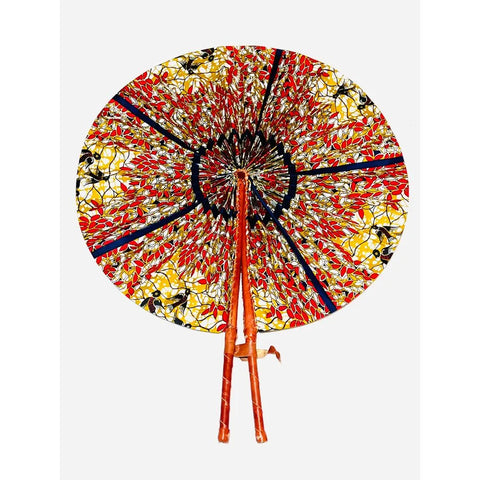 African Print Fan-Large