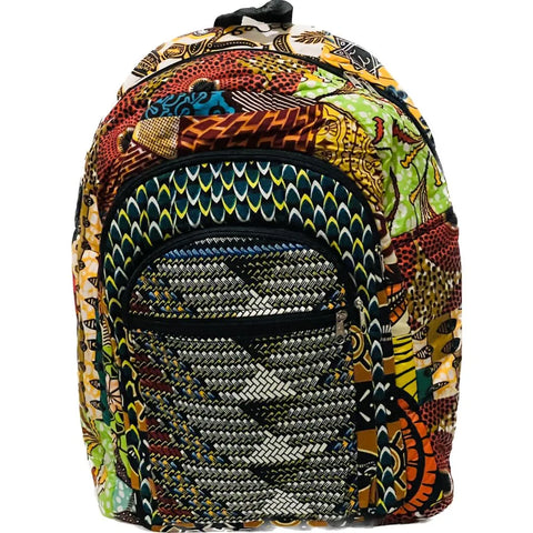 African Print Backpack